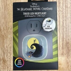 Disney Nightmare Before Christmas LED Nightlight & USB / Type C Charger